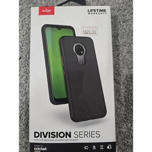 Phone Case For Cricket Avation Zizo Division Series Black Rubber And Plastic